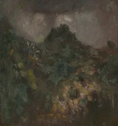 Landschaft mit einem Schloss vor dem Sturm